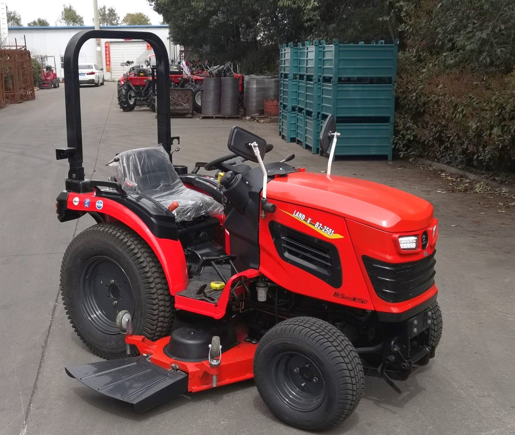 Mini Compact Tractor with Bi-Speed Turn and MID Mount Mower Deck
