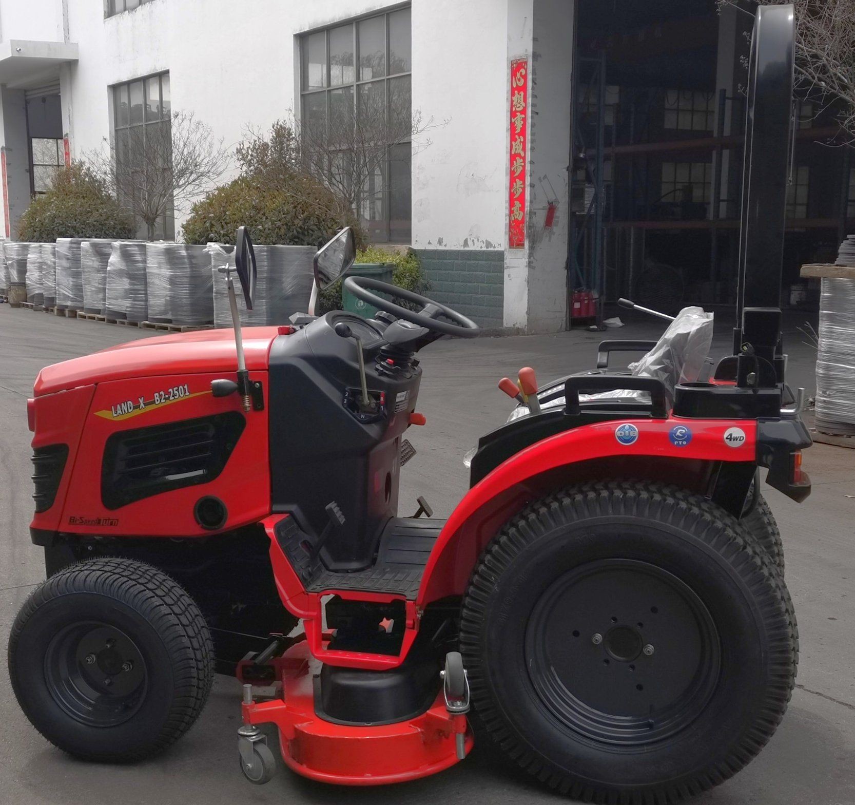 Mini Compact Tractor with Bi-Speed Turn and MID Mount Mower Deck